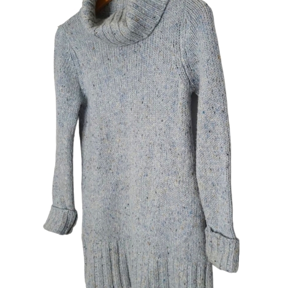 Cynthia Rowley Scandi Cabin Marled Blue Wool Turtleneck Sweater women's medium - Picture 3 of 11